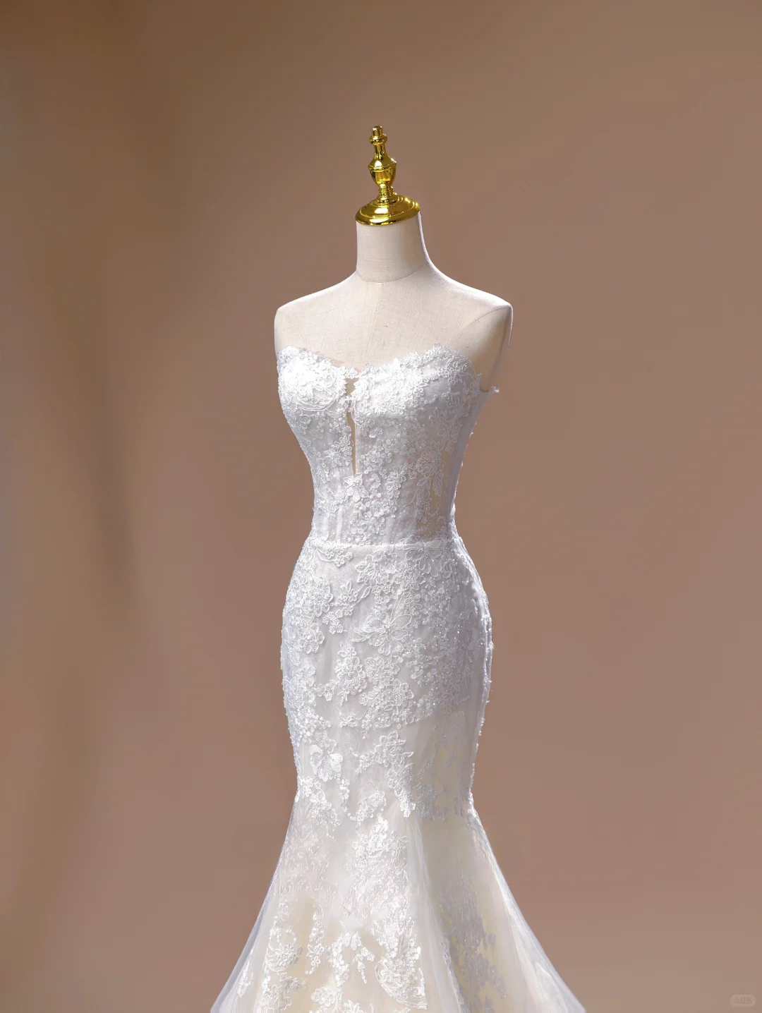 Prinzessin Meerjungfrau Liebsten Ärmellose Lange Weiße Spitze Brautkleid Schöne Formale Nette Brautkleider DH2809