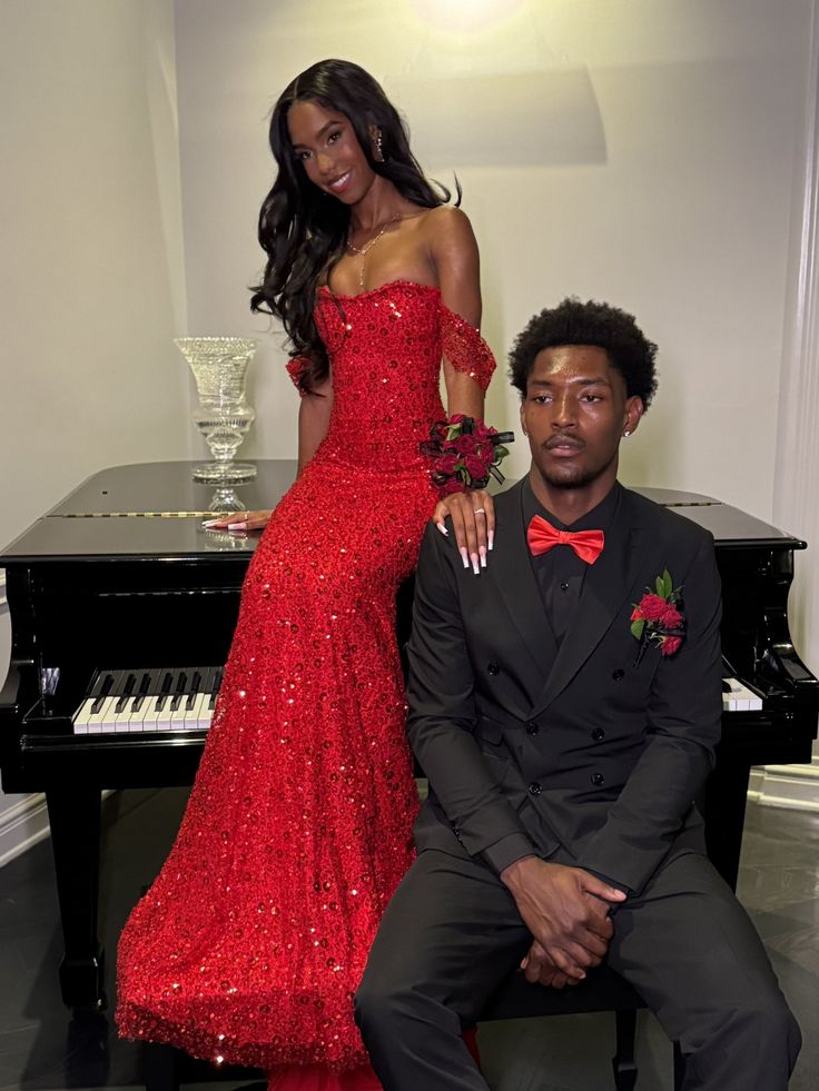 Chic Mermaid Off The Shoulder Red Beaded Sequin Prom Dresses Long Party Dress Prom Gowns DH2934