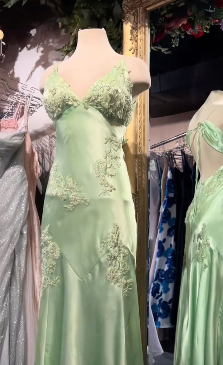 Stunning Mermaid Spaghetti Straps Sage Green Satin Long Prom Dresses Inspo Backless Prom Gown DH2957