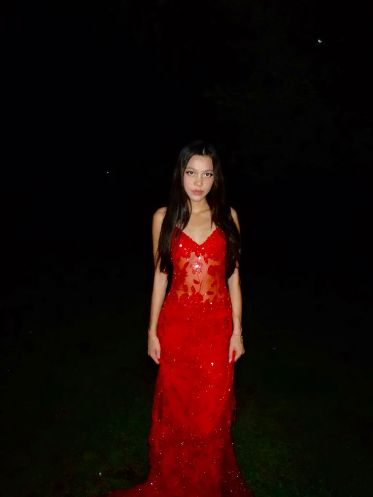 Sparkly Mermaid Spaghetti Straps Red Sequin Long Prom Dresses Inspiration Party Dress Prom Gown dh2972
