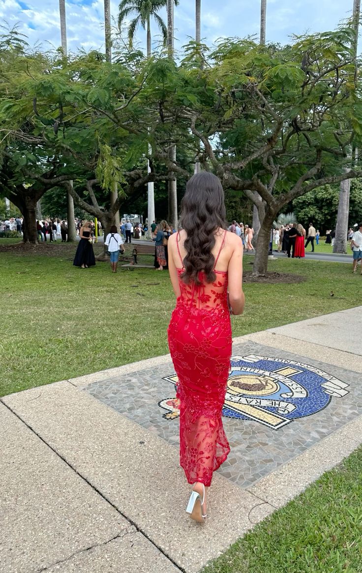 Sparkly Mermaid Spaghetti Straps Red Sequin Long Prom Dresses Inspiration Party Dress Prom Gown dh2972