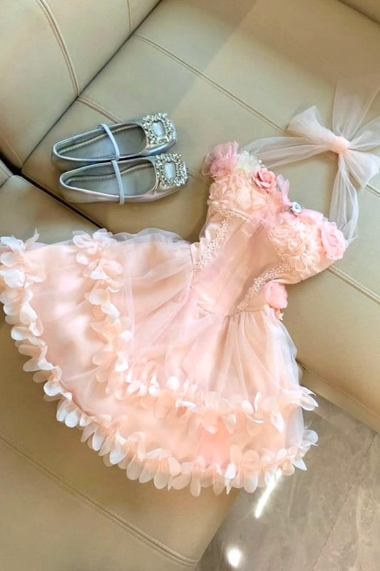 Unique Ball Gown Halter Pink Tulle Lace Short Mini Hoco & Homecoming Dress Inspo Graduation Dresses RB6507