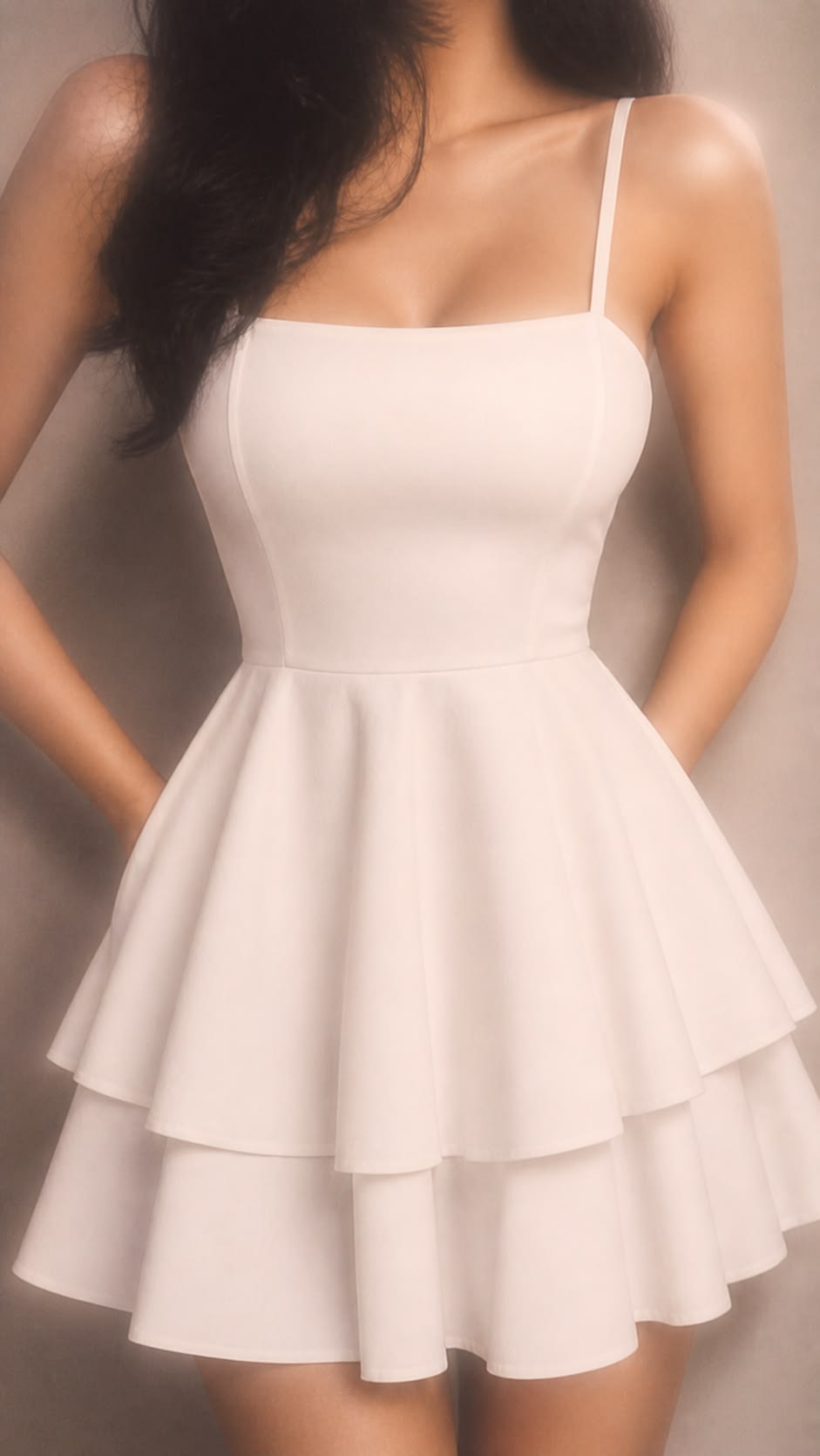 Simple A line Spaghetti Strap White Satin Mini Hoco & Homecoming Dress Ideas Senior High Schools Party Dresses RB6506