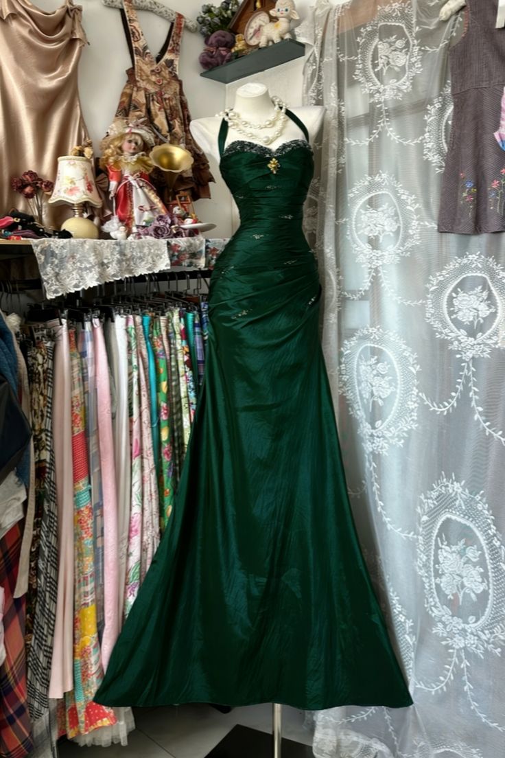 Robe de bal longue fourreau dos nu vintage, robe de soirée bleue en satin perlé, robe d'anniversaire sans manches N783