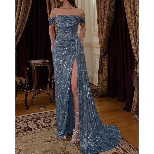 Robe de bal sirène à traîne, robe de soirée élégante de célébrité AB618