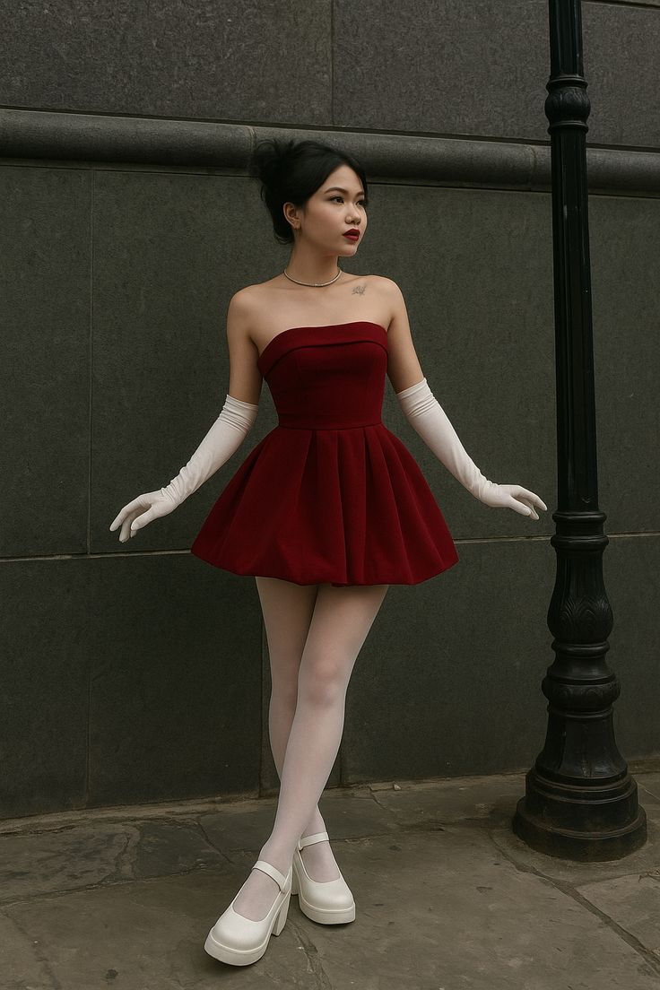 Sexy Ball Gown Strapless Burgundy Satin With Ruffled Gloves Freshman Short Graduation Dresses Inspo Senior Homecoming Outfits RB4736