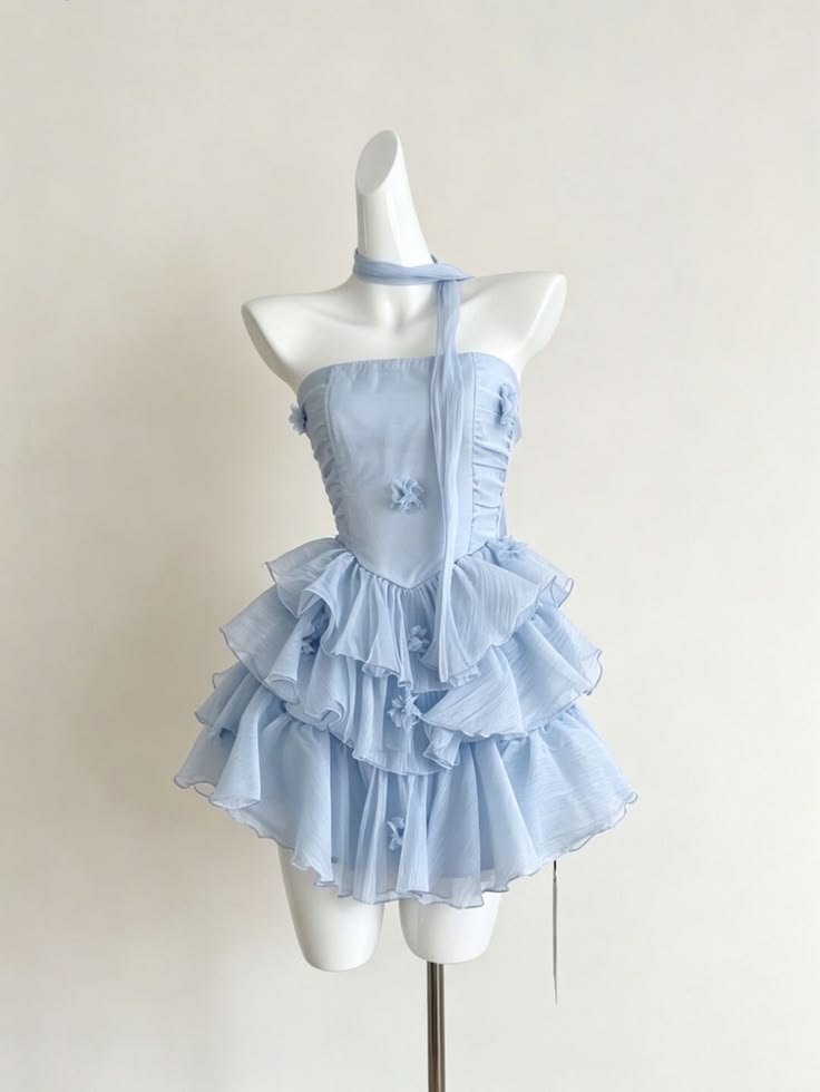 Beautiful A Line Strapless Blue Short Homecoming Dress Inspo Ideas Mini Party Dresses RB6922