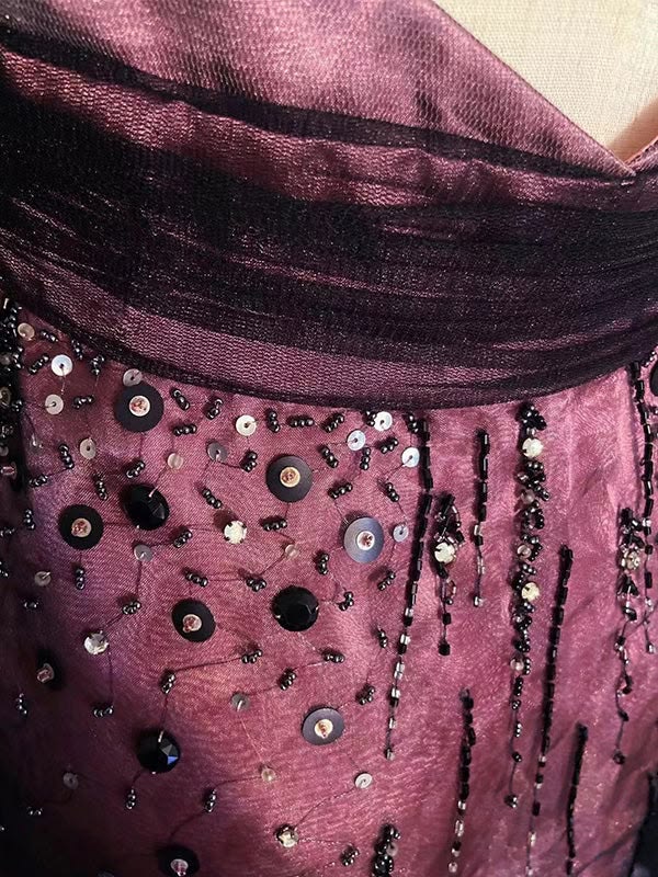 Vintage Tulle Beaded A Line Birthday Dress Spaghetti Straps Homecoming Dress Cocktail Dress RB6238