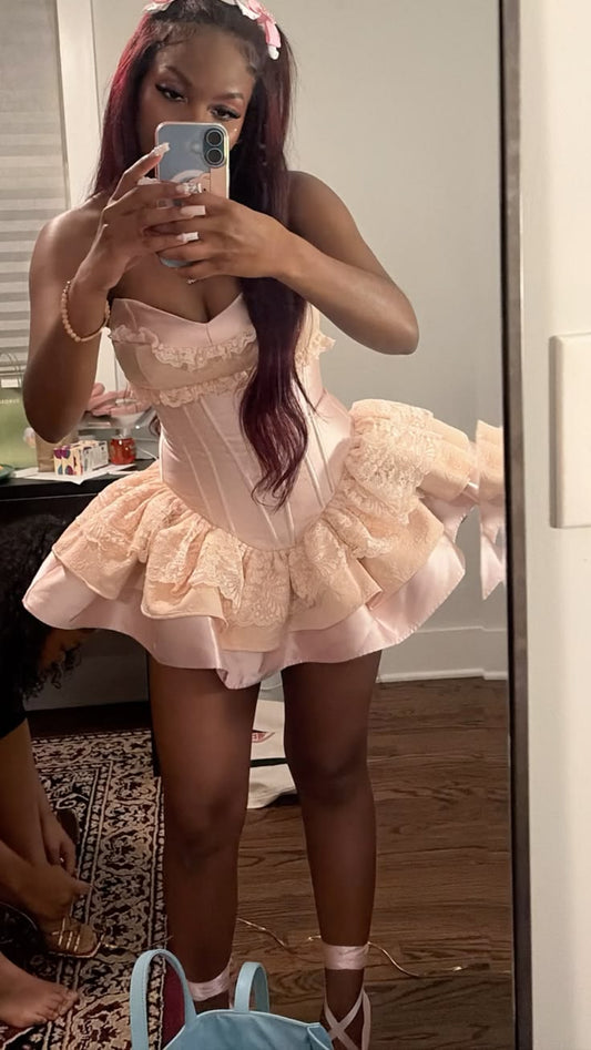 Sweet Sheath Sweetheart Blush Pink For Black Women Party Dress Short Mini 16 Birthday Dresses Hoco Outfit RB3418