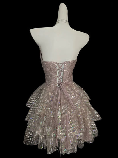 Unique Homecoming Dresses Outfit inspo A Line Sweetheart Sequin 16th Birthday Cocktail Dress Ideas Outfits RB8026