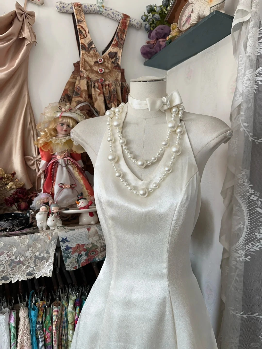 Robe de bal longue blanche en satin, élégante, coupe trapèze, dos nu, pour adolescentes, tenue de soirée formelle N1057