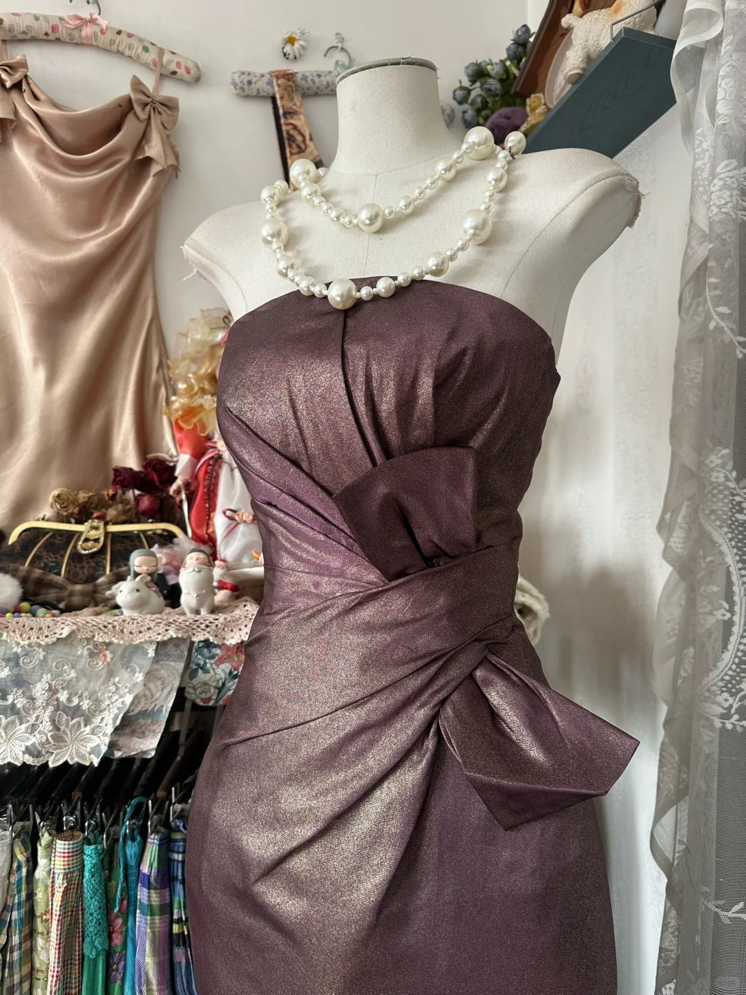 Retro Meerjungfrauen-Abendkleid, trägerlos, lang, für Teenager, Abendgarderobe, formelles Kleid N1060