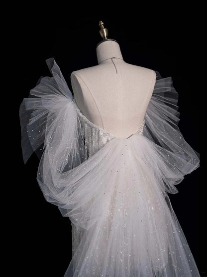 Robe de mariée fourreau classique, bustier, courte, blanche à manches, robe de mariée d'été N508
