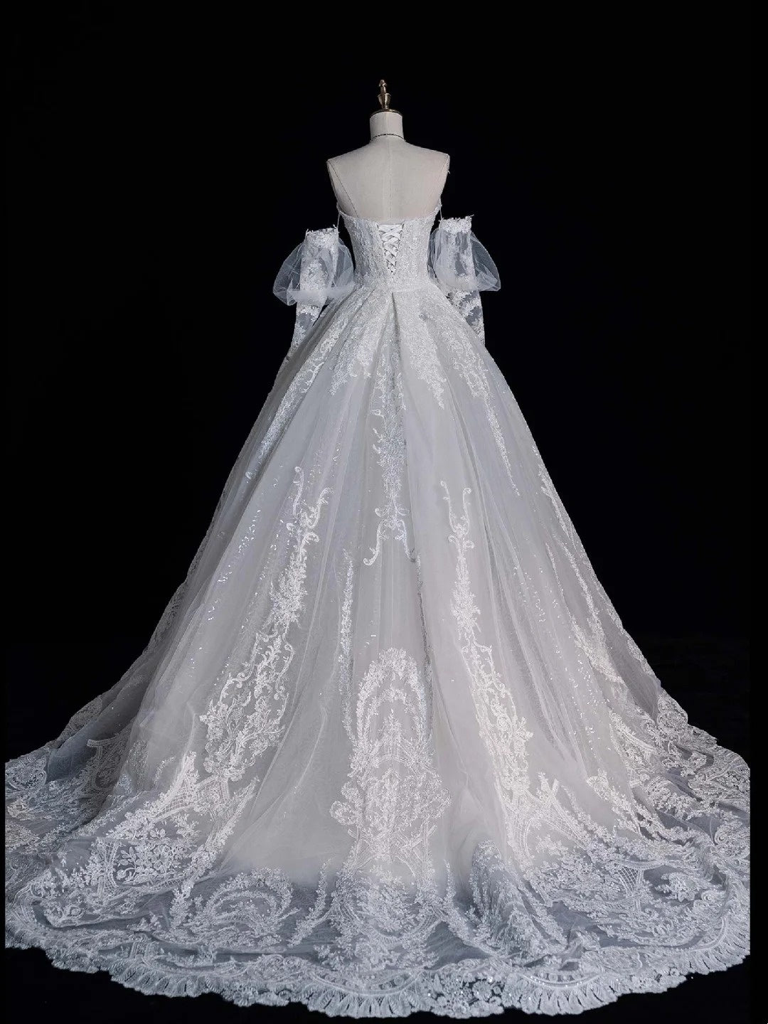 Civil Wedding Dresses Mermaid Sweetheart White With Long Sleeves Lace Brides Dress Fitted Bridal Gowns N567
