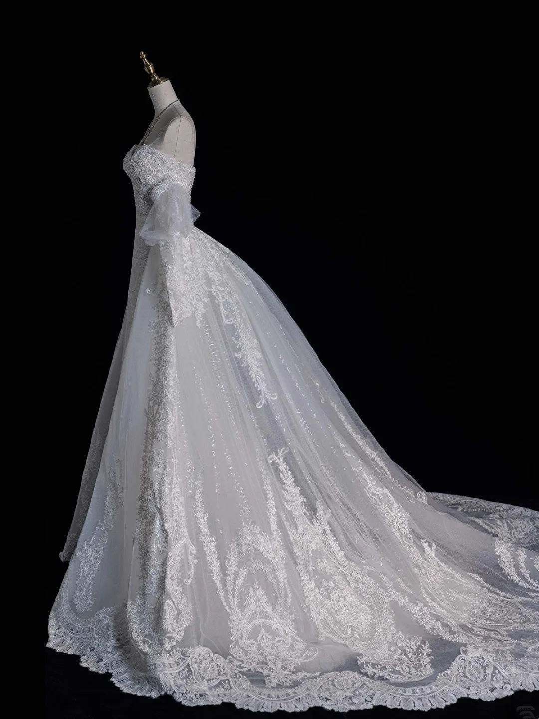 Civil Wedding Dresses Mermaid Sweetheart White With Long Sleeves Lace Brides Dress Fitted Bridal Gowns N567
