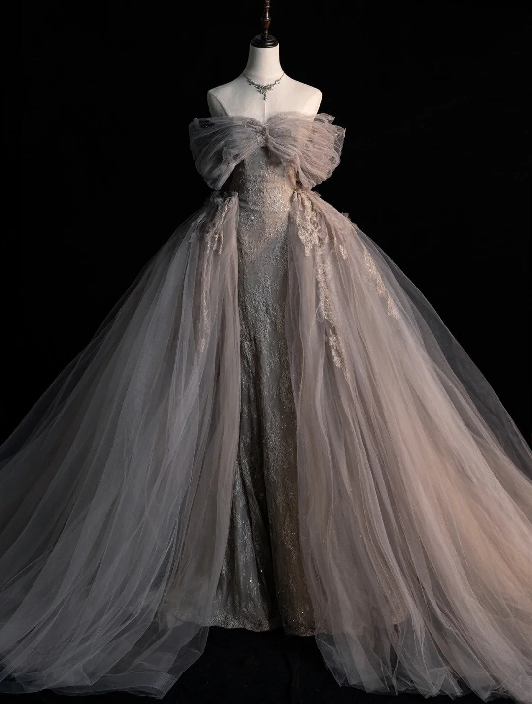 Robe de bal sobre, épaules dénudées, fourreau, longue, tenue de soirée semi-formelle N571