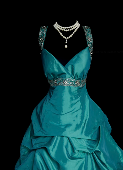 Retro-Ballkleid mit Herzausschnitt und offenem Rücken, blau, 60er-Jahre-Stil, Abendkleid, langes formelles Partykleid N832