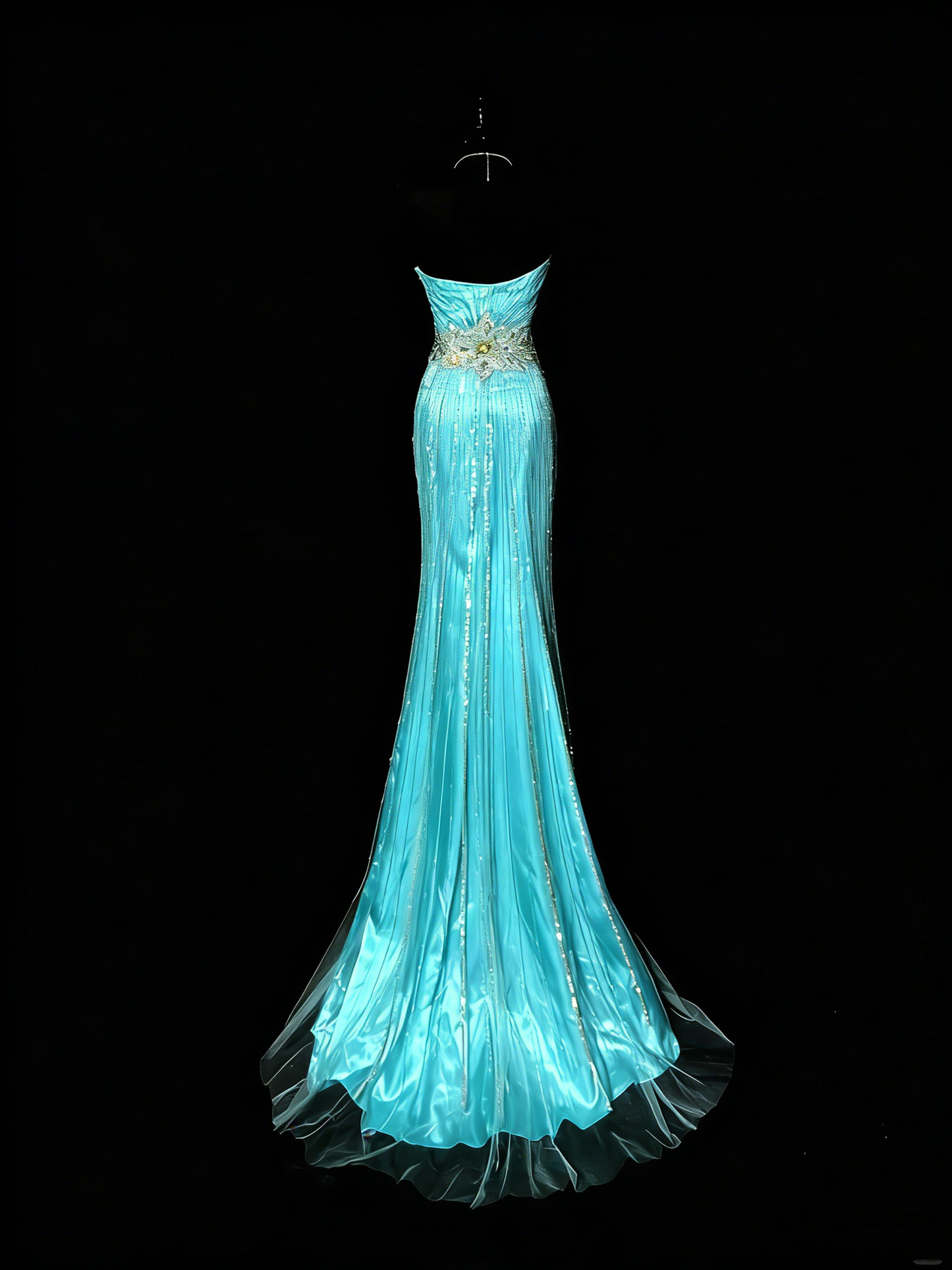 Robe de bal longue vintage années 2000, décolleté cœur sirène, sans manches, ornée de perles argentées, tenue de soirée, robe de cérémonie N976