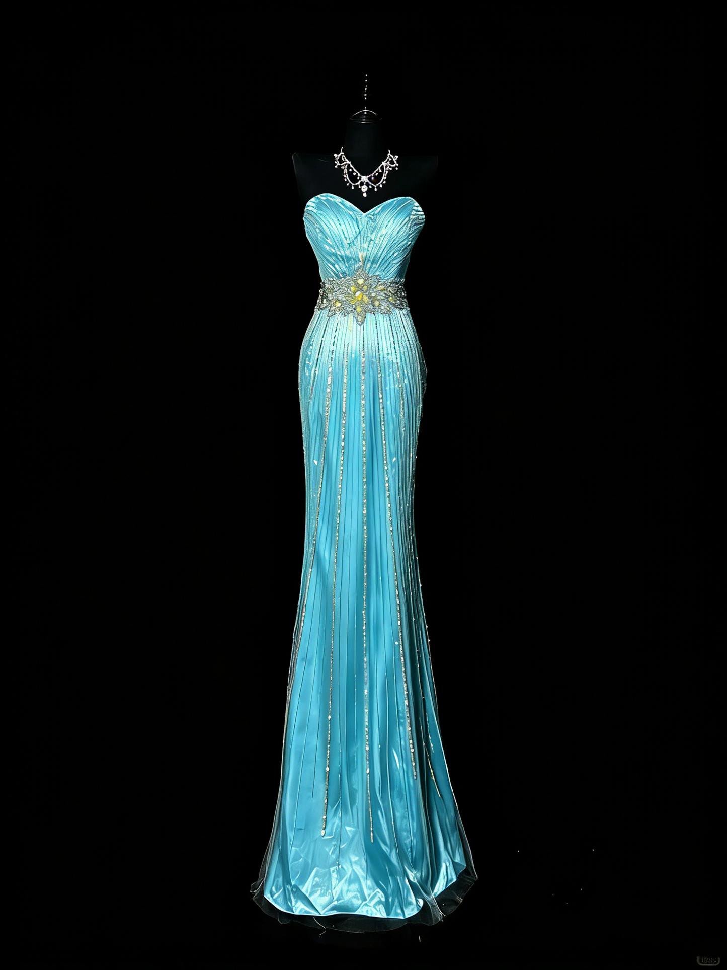 Robe de bal longue vintage années 2000, décolleté cœur sirène, sans manches, ornée de perles argentées, tenue de soirée, robe de cérémonie N976