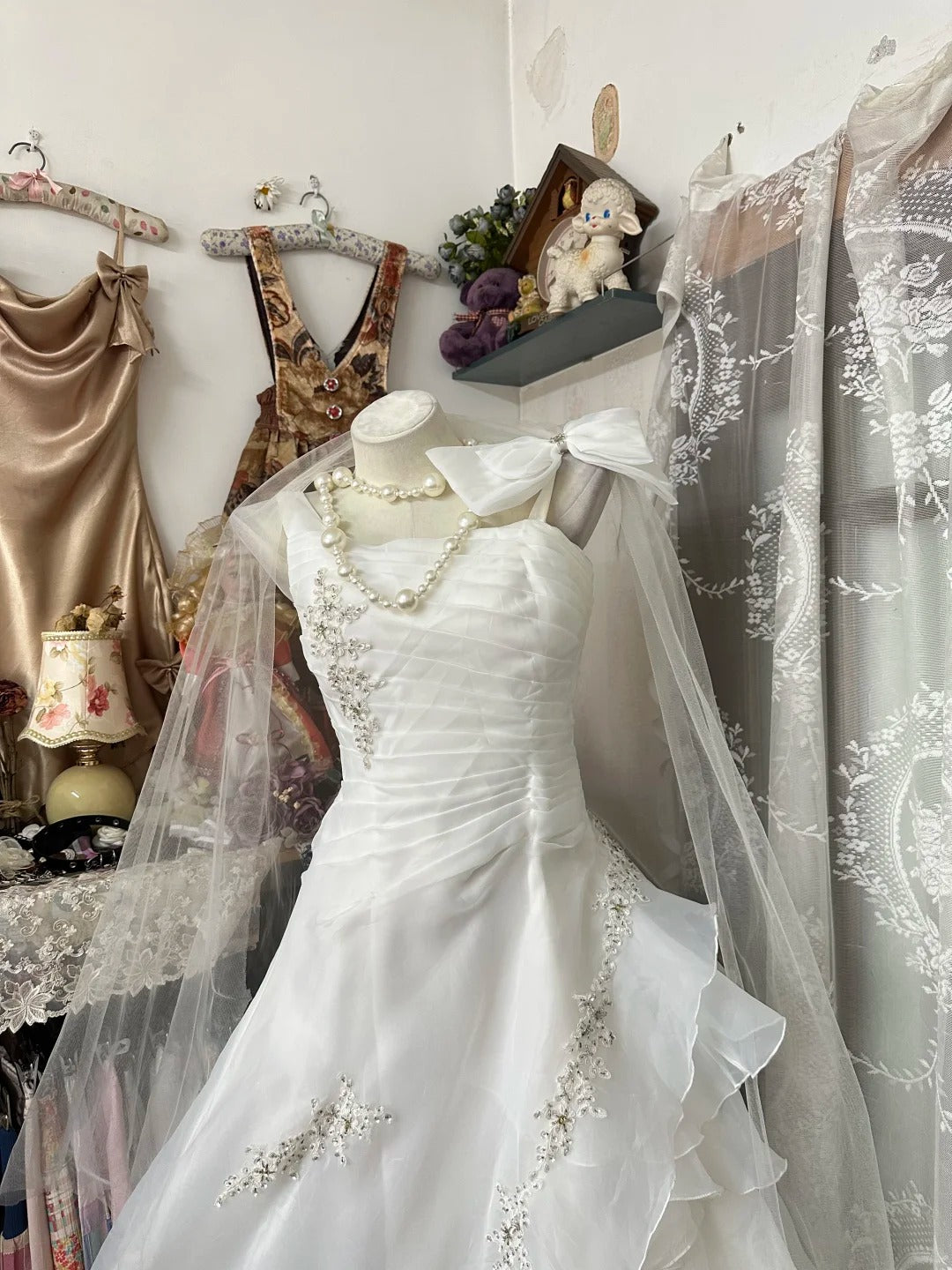 Magnifique robe de bal blanche à volants, longue et élégante, inspiration robes de soirée tendance, robe de bal formelle N1211
