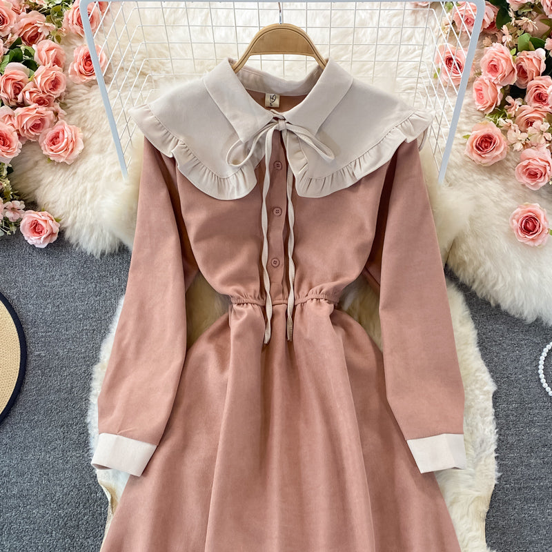 Cute A Line Long Sleeve Dress Spring And Autumn Dresses RF0354 – RubyFashionDress