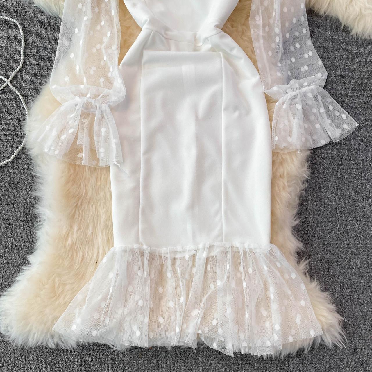 Robe courte sexy à manches longues et à la mode RF0229
