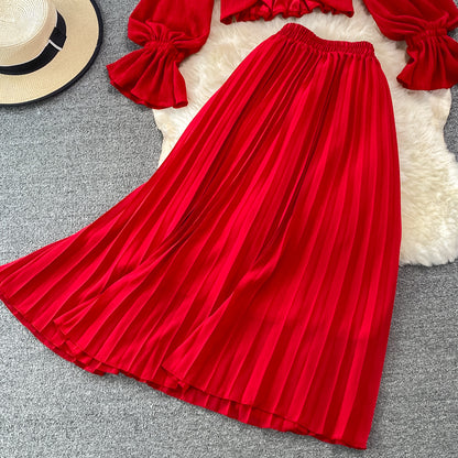 Robe élégante deux pièces coupe trapèze RF0218