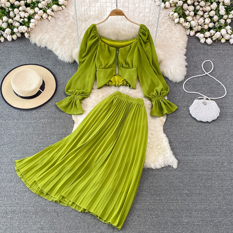 Robe élégante deux pièces coupe trapèze RF0218
