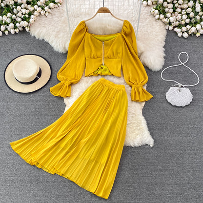 Robe élégante deux pièces coupe trapèze RF0218