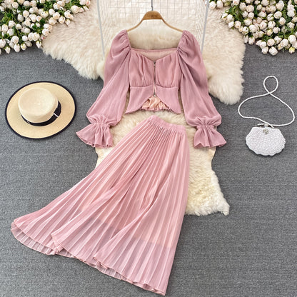 Robe élégante deux pièces coupe trapèze RF0218
