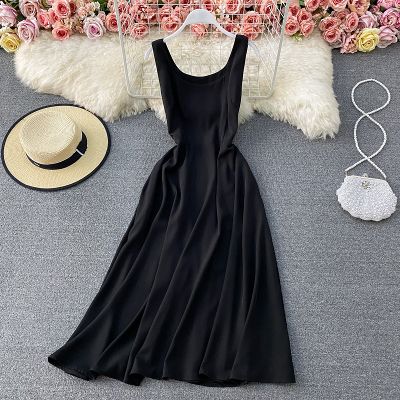 Robe courte simple coupe trapèze, robe tendance RF0209