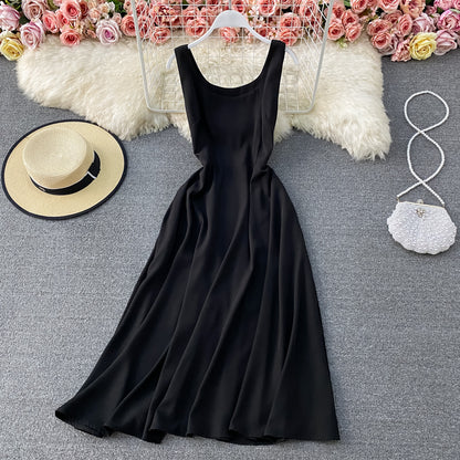 Robe courte simple coupe trapèze, robe tendance RF0209