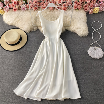 Robe courte simple coupe trapèze, robe tendance RF0209