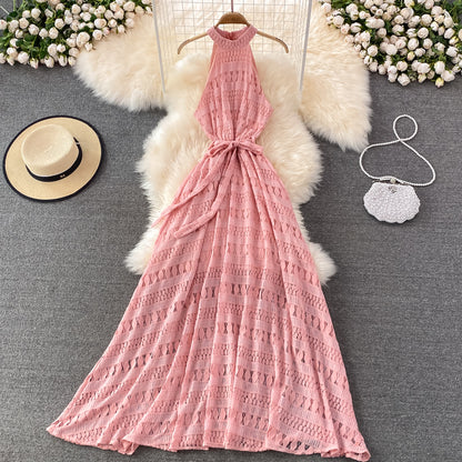 Robe trapèze élégante en dentelle à épaules dénudées, robe tendance RF0200