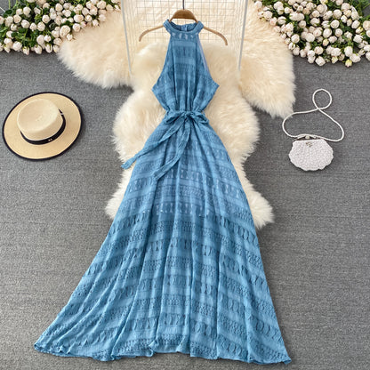 Robe trapèze élégante en dentelle à épaules dénudées, robe tendance RF0200