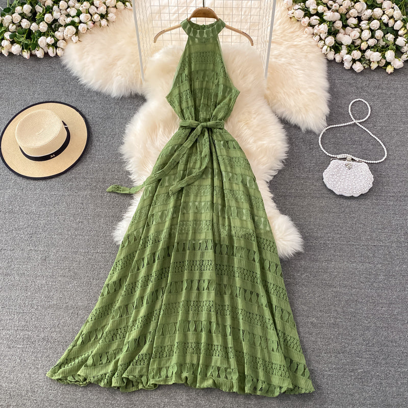 Robe trapèze élégante en dentelle à épaules dénudées, robe tendance RF0200