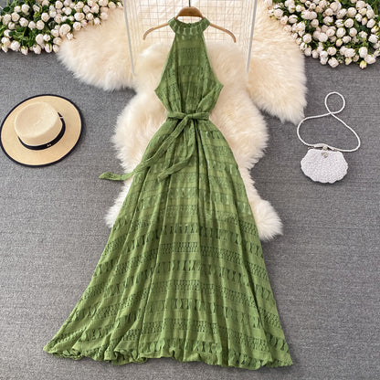 Robe trapèze élégante en dentelle à épaules dénudées, robe tendance RF0200