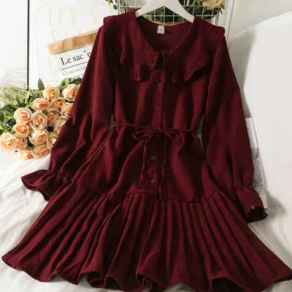 Robe trapèze à manches longues et à la mode RF0193