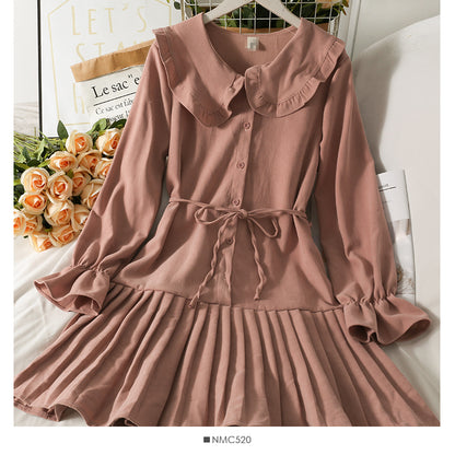 Robe trapèze à manches longues et à la mode RF0193