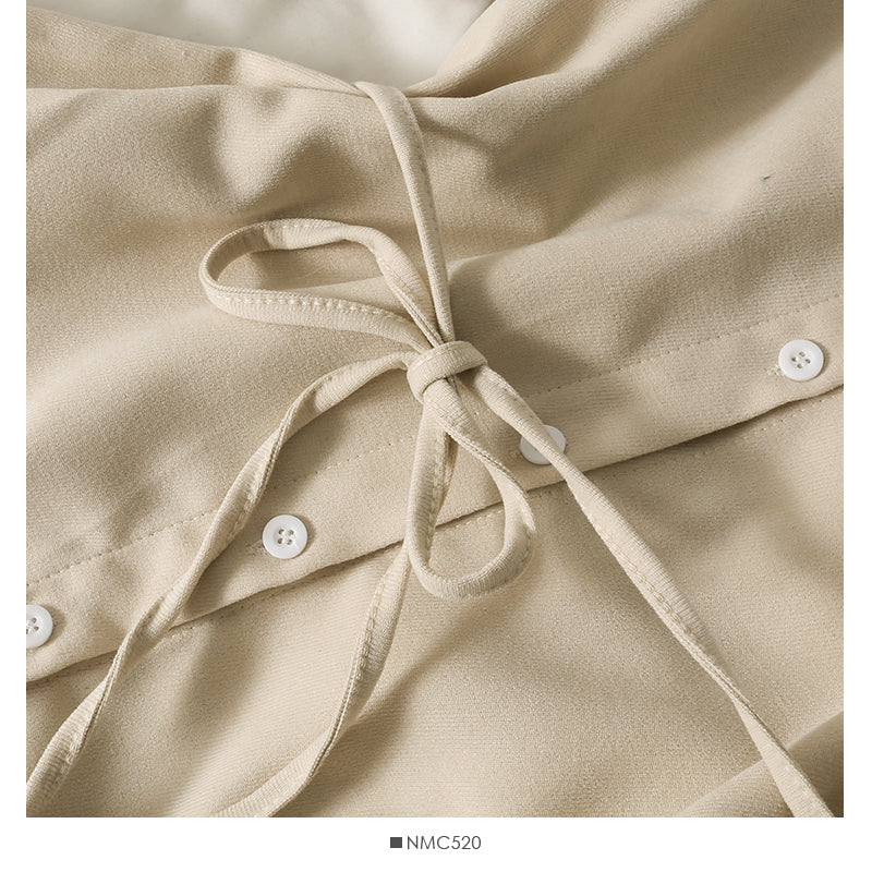 Robe trapèze à manches longues et à la mode RF0193