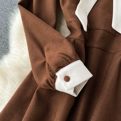Jolie robe à manches longues avec nœud papillon RF0192