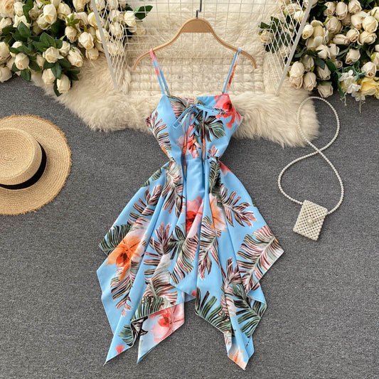 Charming Sexy Hohe Taille Unregelmäßigen Kleid Mode Mädchen Kleid RF0062