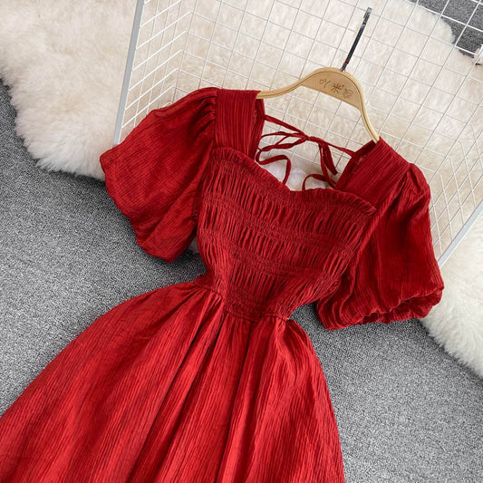 Süßes A-Linien-Kurzkleid, modisches Mädchenkleid, RF0049
