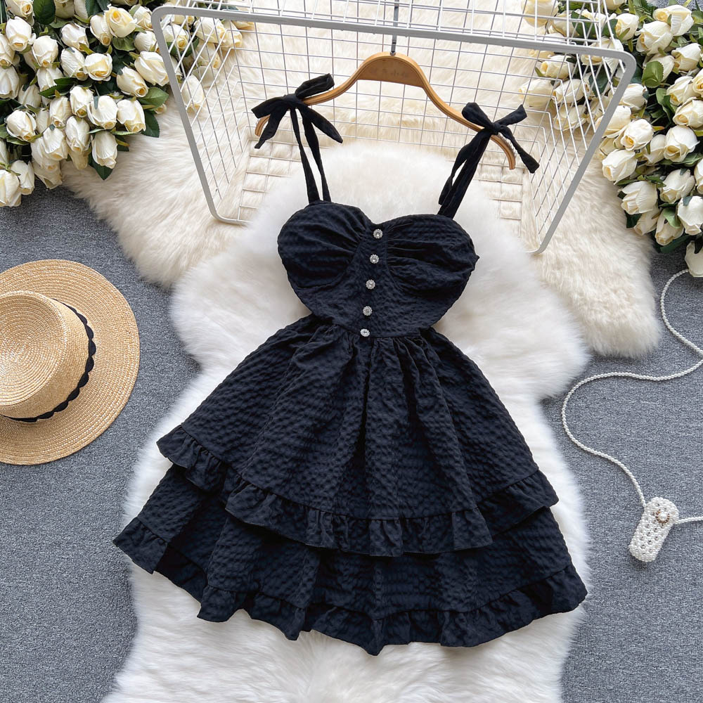 Süßes Spaghetti-Kurzkleid RF0048