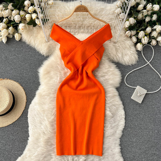 Sexy kurzes Strickkleid RF0046