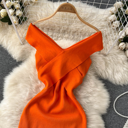 Sexy kurzes Strickkleid RF0046