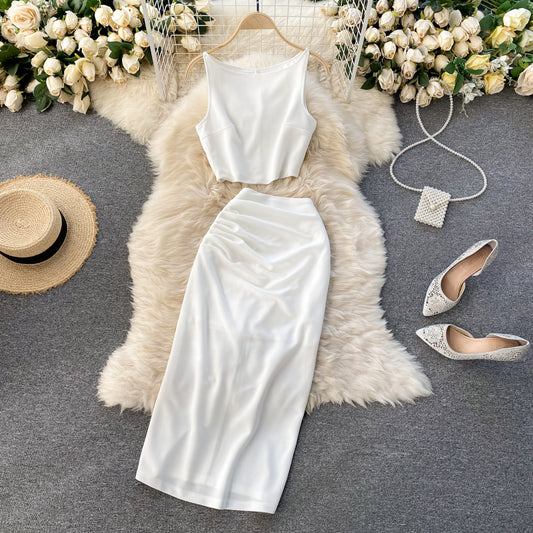 Einfaches zweiteiliges Kleid Sommerkleid RF0038