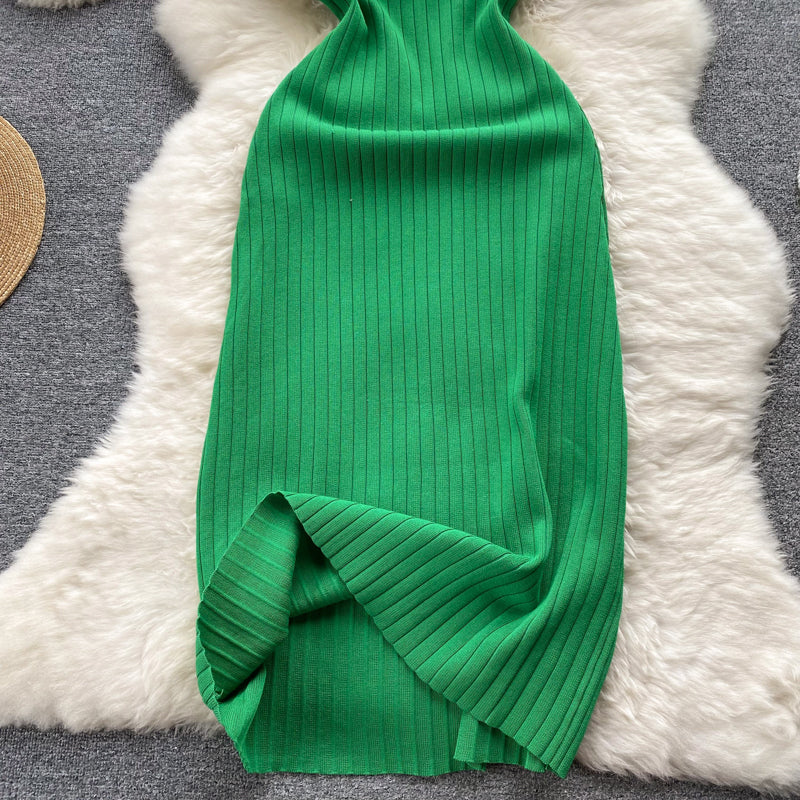 Einfaches Spaghettiträgerkleid RF0037