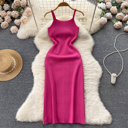 Einfaches Spaghettiträgerkleid RF0037
