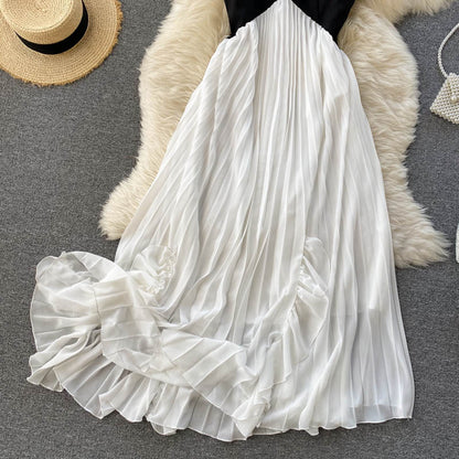 Einfaches V-Ausschnitt Kurzes Kleid Modekleid RF0036